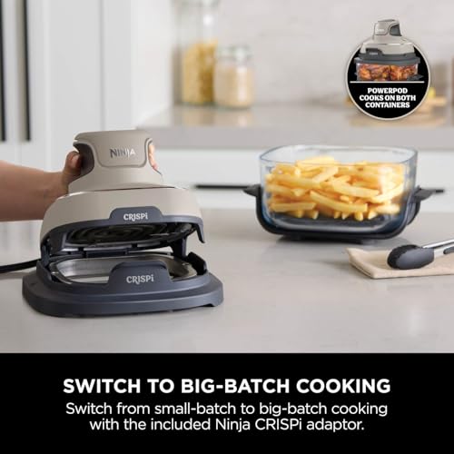 Ninja CRISPi Portable Air Fryer, 3.8L, 4-in-1: Air Fry, Roast, Keep Warm, Recrisp, Space Saving Compact Design