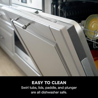 Ninja Swirl by CREAMi Soft Serve & Ice Cream Maker with 2x Tubs, 13 Functions, Makes Ice Cream