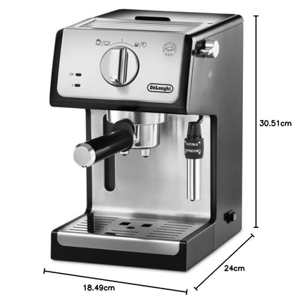 De'Longhi ECP35.31Traditional Barista Pump Espresso Machine, Coffee and Cappuccino Maker, Black