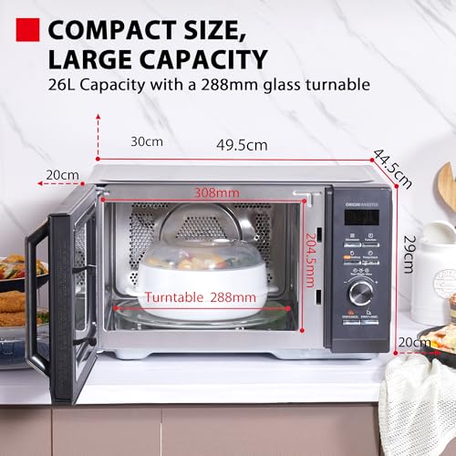 TOSHIBA 26L Air Fry Auto Menu Combo 6-in-1 900W Microwave Oven With Steamer in Morandi Grey