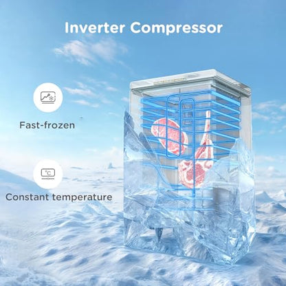 COMFEE' RCC102WH2UK(E) 99L Freestanding Chest Freezer, with Freezing and Refrigeration Conversion