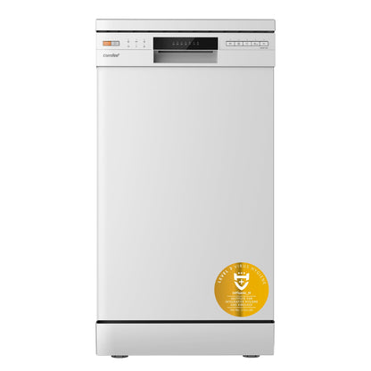 COMFEE' Freestanding Dishwasher CDWEF1034BW-UK 45cm Width, Slimline Dishwasher with 10 place settings