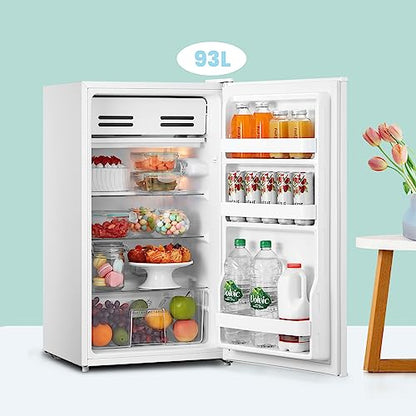 COMFEE' RCD93WH2(E) Under Counter Fridge, 93L Small Fridge with Cooler Box, Interior Light