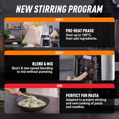 Tefal Blender & Soup Maker Perfectmix Cook, 2L, 10 Auto Programs, Smoothie Maker, Removable Blades