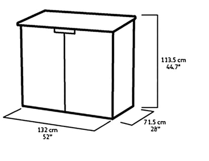 Keter Store it Out Nova Outdoor Garden Storage Shed, 32 x 71.5 x 113.5 cm, Light Grey with Dark Grey Lid