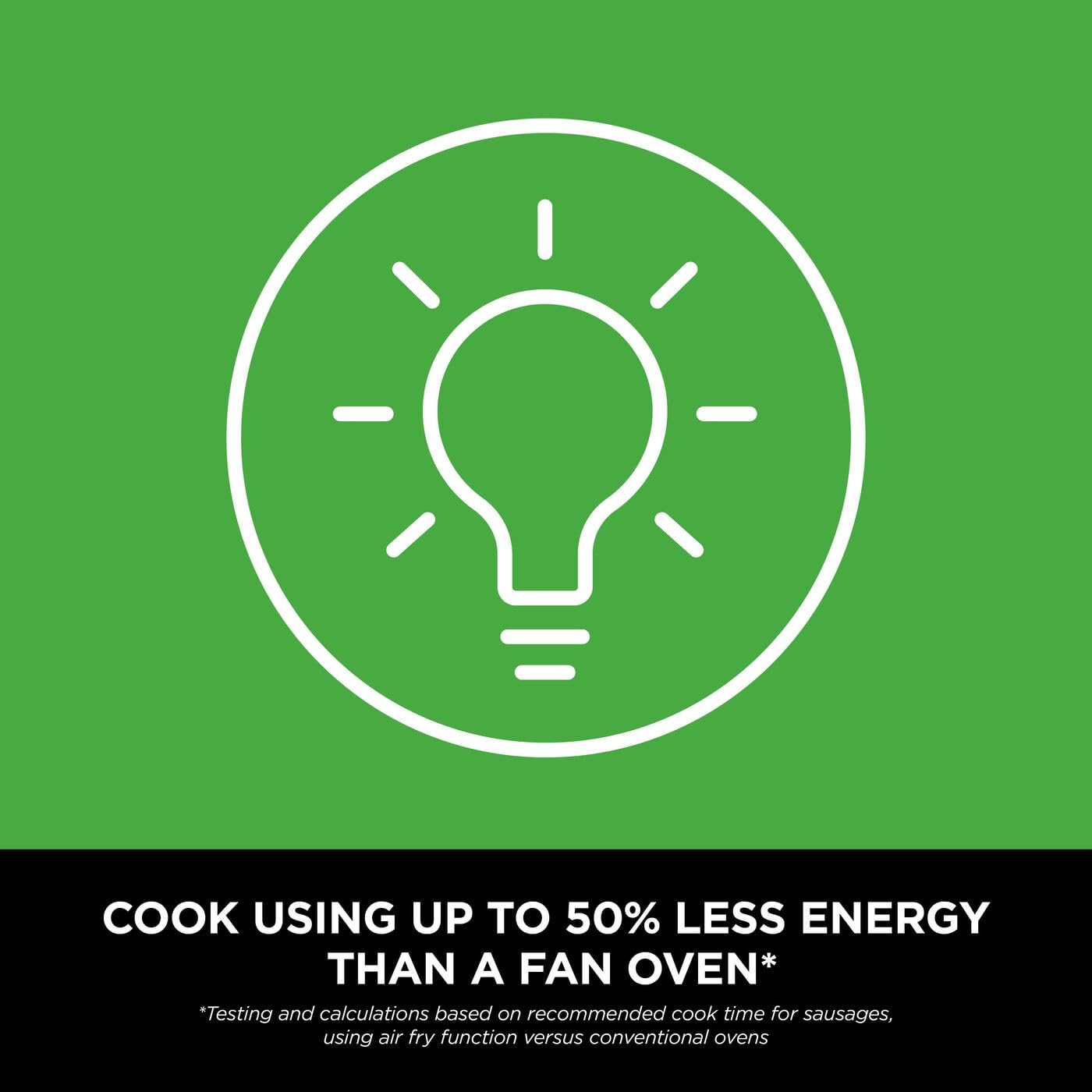 Ninja CRISPi Portable Air Fryer, 3.8L, 4-in-1: Air Fry, Roast, Keep Warm, Recrisp, Space Saving Compact Design