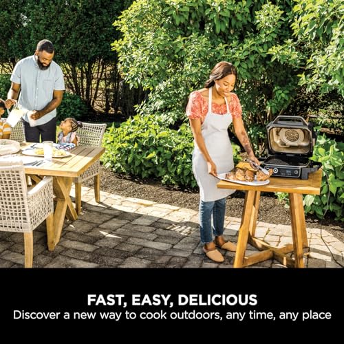 Ninja Woodfire Electric BBQ Grill & Smoker, 7-in-1 Outdoor Grill & Air Fryer, Roast, Bake, Dehydrate