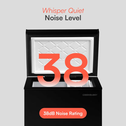 Cookology CCFZ99BK Freestanding Chest Freezer in Black - 99 Litre Capacity - For Kitchens