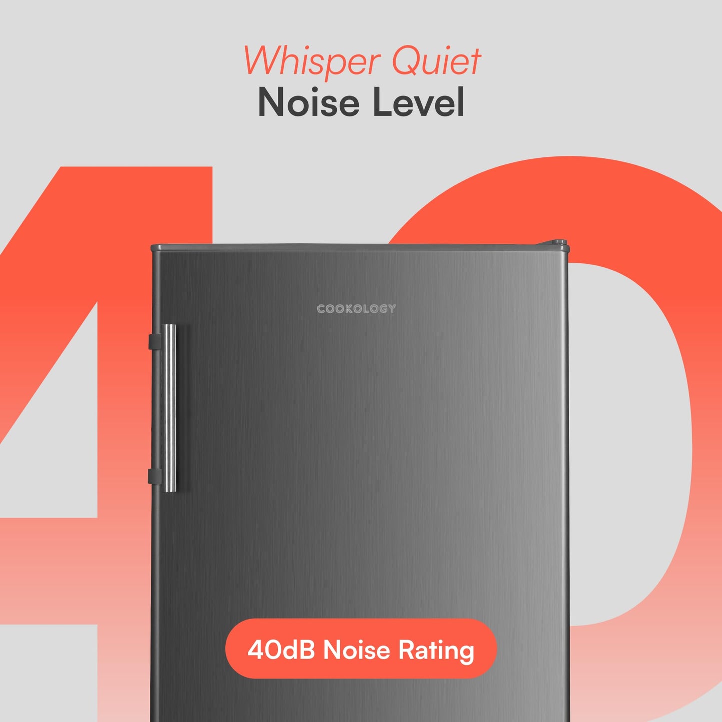 Cookology CTFR240IX Tall Freestanding Larder Fridge 240 Litre, 143cm High and 55cm