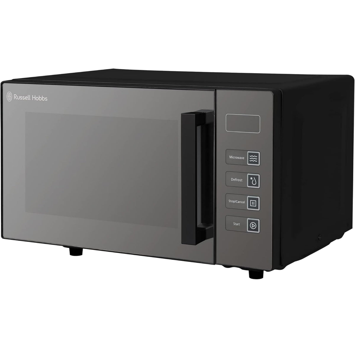 Russell Hobbs RHEM2301B 23L Easi Flatbed Digital 800w Solo Microwave, Freestanding, Black
