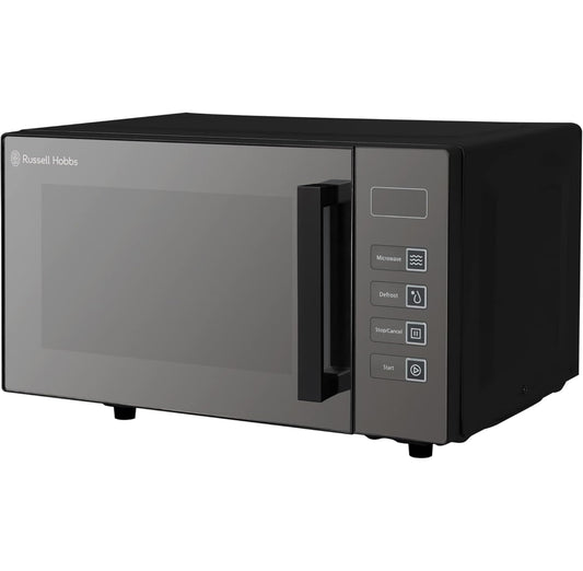 Russell Hobbs RHEM2301B 23L Easi Flatbed Digital 800w Solo Microwave, Freestanding, Black