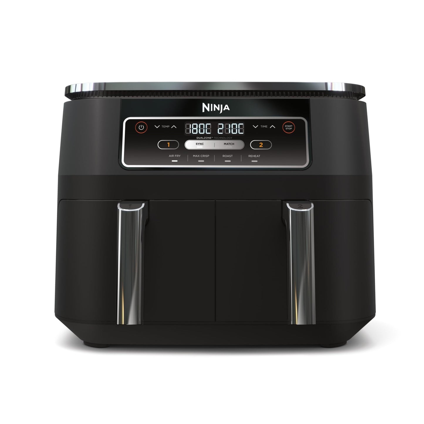 Ninja Foodi Dual Zone Digital Air Fryer, 2 Drawers, 7.6L, 4-in-1, Uses No Oil, Air Fry, Max Crisp, Roast, Reheat