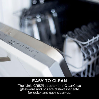 Ninja CRISPi Portable Air Fryer, 3.8L, 4-in-1: Air Fry, Roast, Keep Warm, Recrisp, Space Saving Compact Design