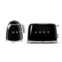 Smeg 50’s Style Retro Range Breakfast Set, 0.8L 1400W Mini Kettle and Multi-Functional