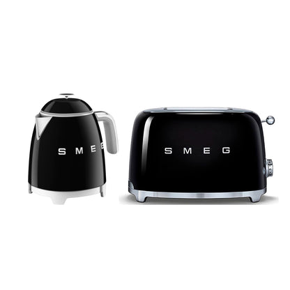 Smeg 50’s Style Retro Range Breakfast Set, 0.8L 1400W Mini Kettle and Multi-Functional