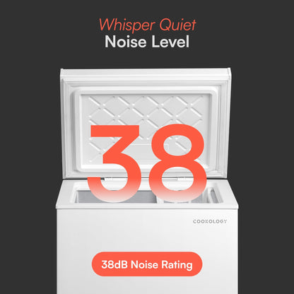 Cookology CCFZ99WH Freestanding Chest Freezer in White - 99 Litre Capacity - Suitable for Outbuildings