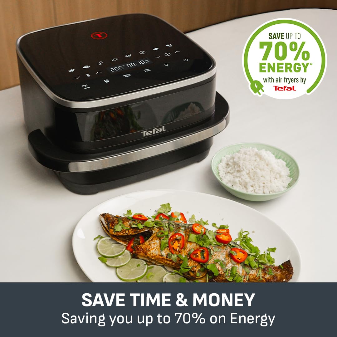 Tefal Easy Fry Pizza, XL Surface, Large Air Fryer, Spacious Basket, Up To 1 Kg of Fries