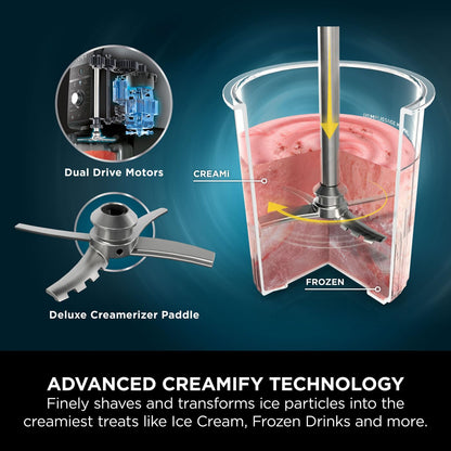 Ninja CREAMi Deluxe Ice Cream Maker & Frozen Dessert Maker with 3 Tubs, 10 Functions, Makes Ice Cream,