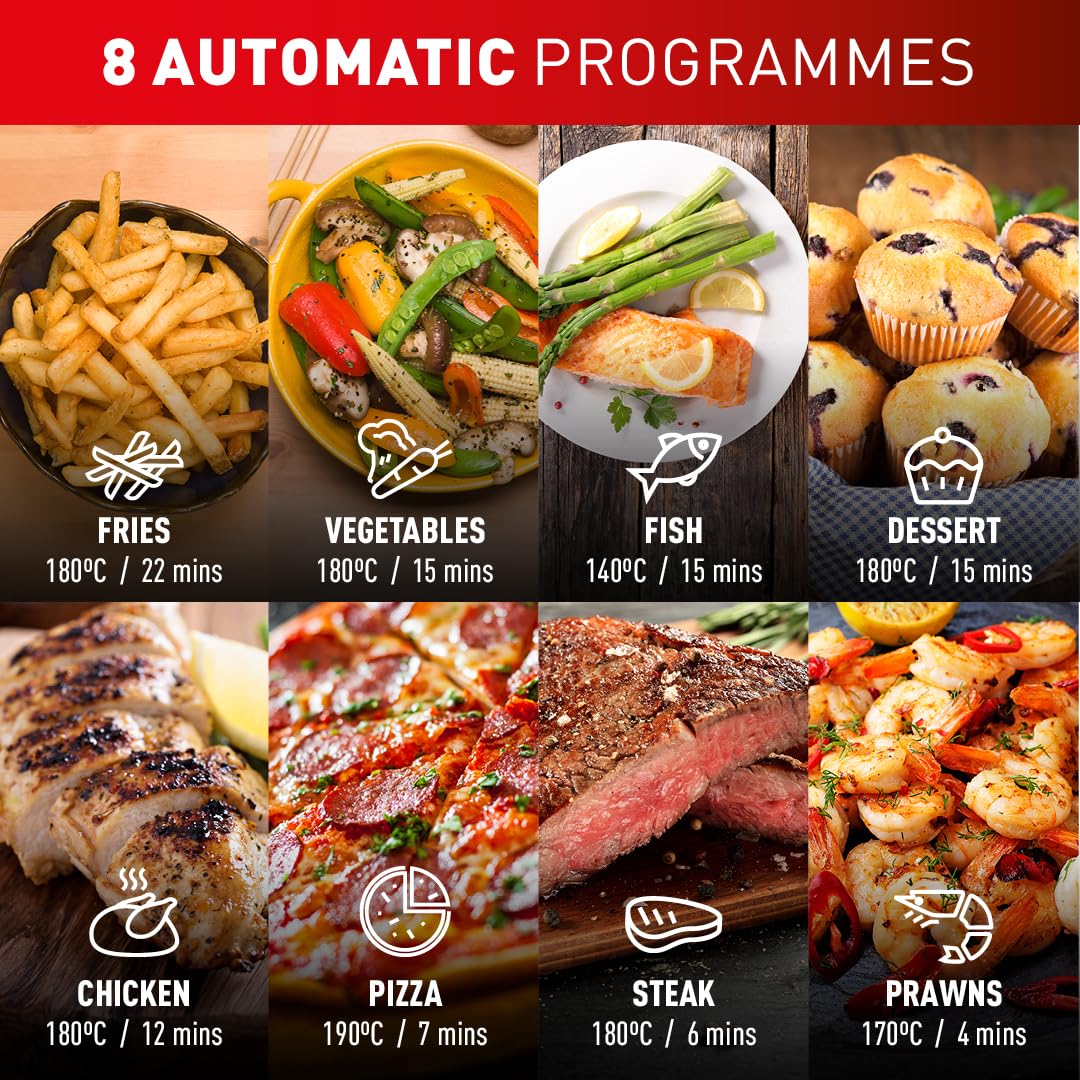 Tefal Easy Fry Mega Air Fryer, 7.5L Capacity (Serves Up to 8), 8 Preset Programs, Compact Design