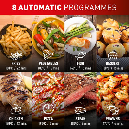 Tefal Easy Fry Mega Air Fryer, 7.5L Capacity (Serves Up to 8), 8 Preset Programs, Compact Design