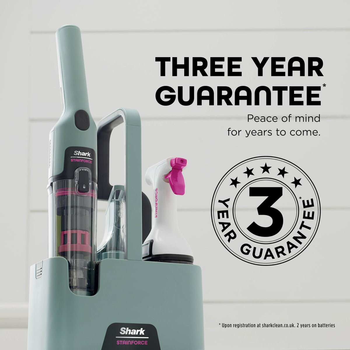 Shark StainForce Cordless Spot Cleaner Lightweight & Portable Spot, Stain, & Odour Eliminator for Carpets