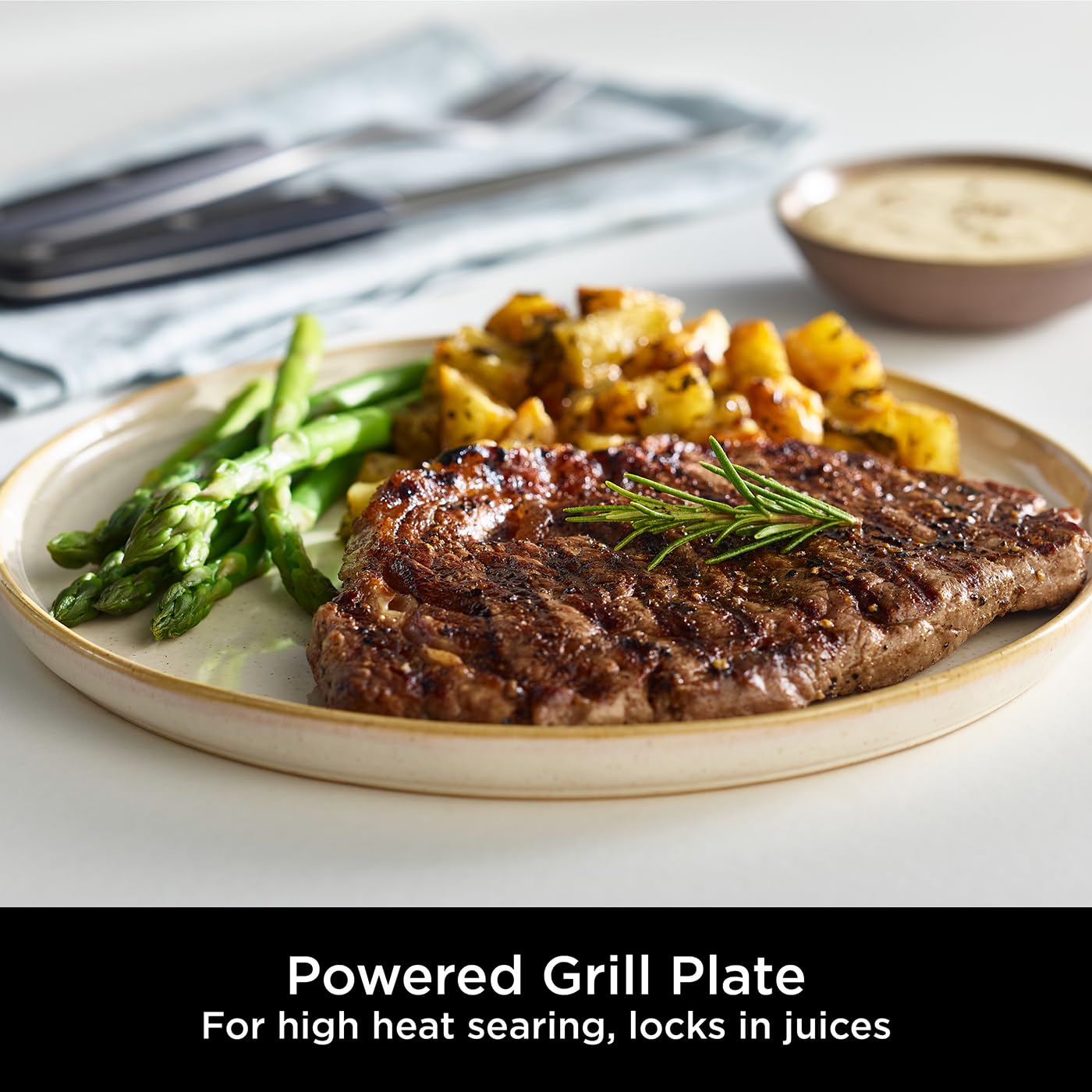 Ninja Foodi MAX PRO Health Grill, Flat Plate & Air Fryer 3.8L with Digital Cooking Probe, 7-in-1, Air Fry