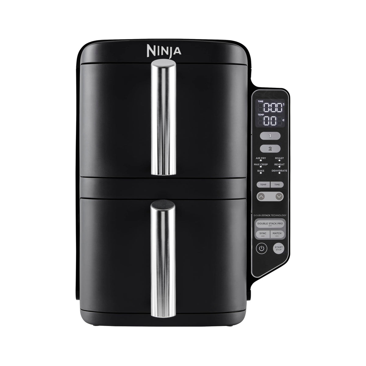 Ninja Double Stack Air Fryer, Vertical Dual Drawer Air Fryer with 4 cooking levels, 2 Drawers and 2 Racks
