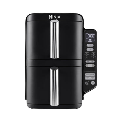 Ninja Double Stack Air Fryer, Vertical Dual Drawer Air Fryer with 4 cooking levels, 2 Drawers and 2 Racks