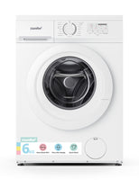 COMFEE' Freestanding Washing Machine,6KG Load,Heat Wash 90℃,Quick Wash,15 Washing Programs,White-CFE10EW60/W
