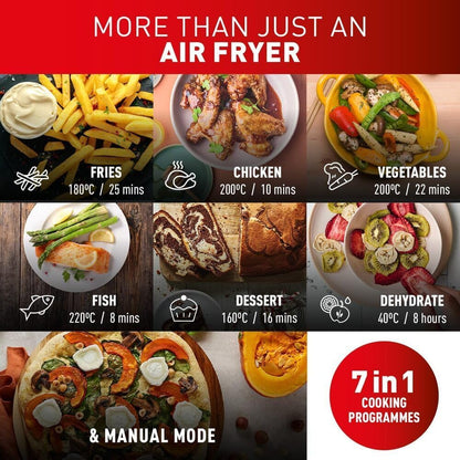 Tefal Easy Fry Dual Zone Digital Air Fryer, 2 Drawers, 8.3L, 8in1, Air Fry, Extra Crisp, Roast, Bake, Reheat