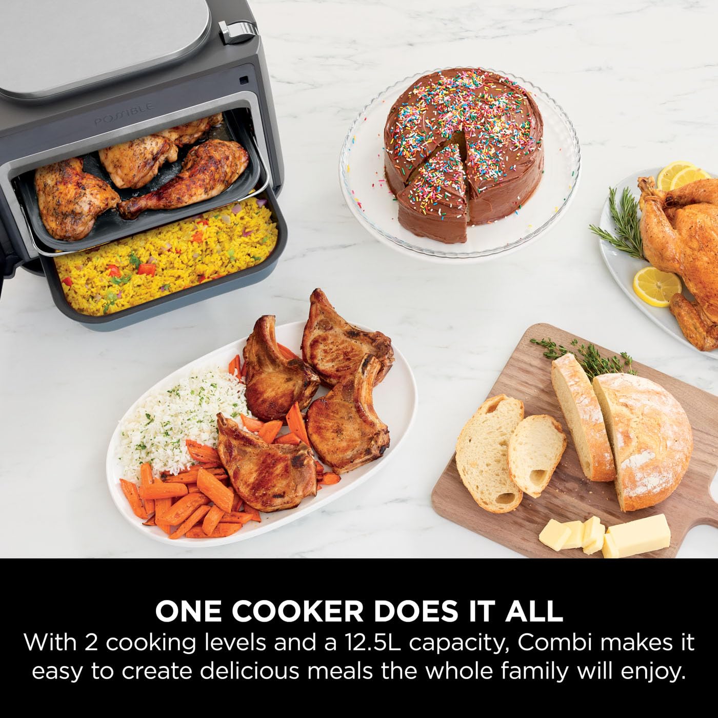 Ninja Combi 12-In-1 Multi-Cooker, Oven & Air Fryer, 12 Cooking Functions, Make 15 Minute