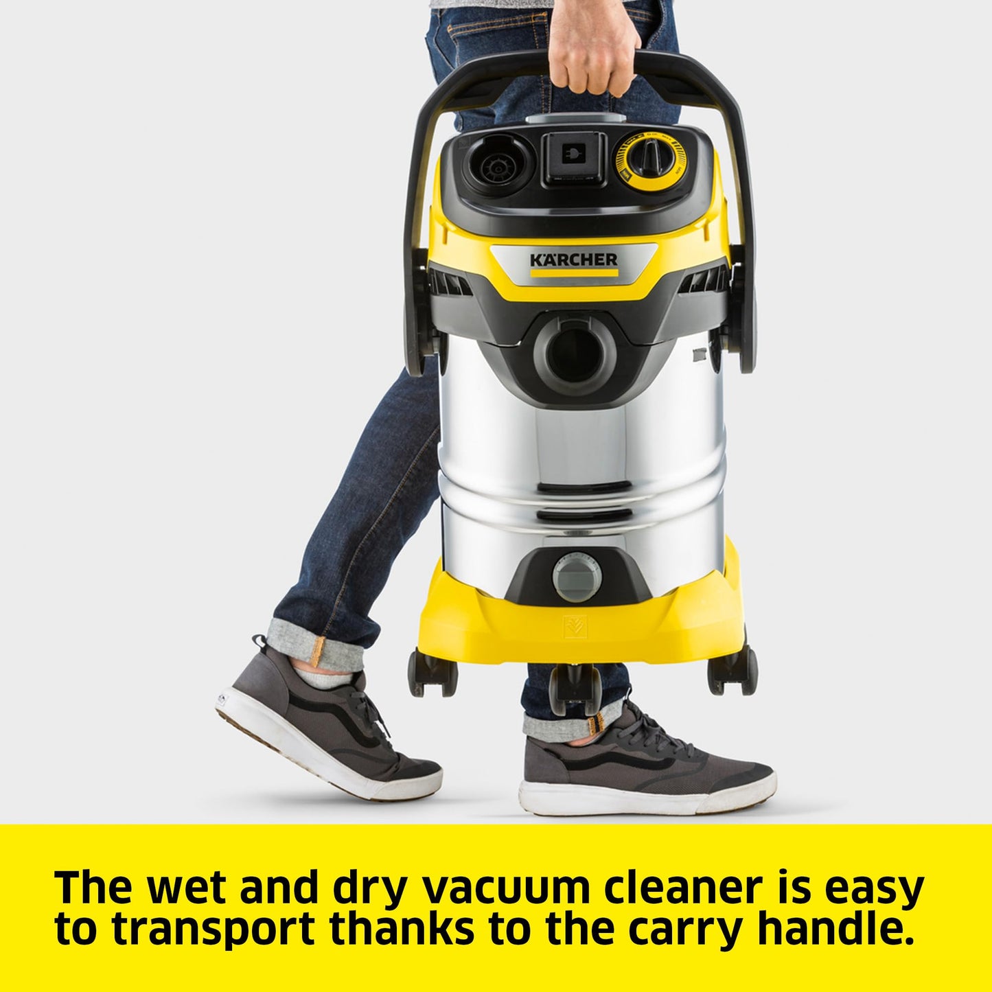 Kärcher Wet and Dry vacuum cleaner WD 6 P Premium, blower function, 1,300 W, stainless steel container