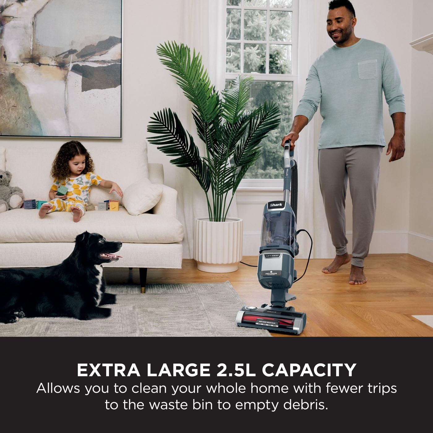 Shark Anti Hair Wrap Plus Upright Corded Pet Vacuum, 2.5L, Powered Lift-Away, Anti-Allergen Seal