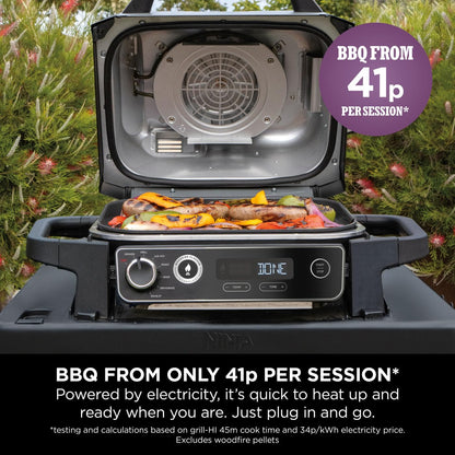Ninja Woodfire Electric BBQ Grill & Smoker, 7-in-1 Outdoor Grill & Air Fryer, Roast, Bake, Dehydrate