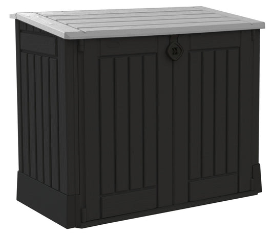 Keter Store It Out Midi Outdoor Garden Storage Shed, Black and Grey, 130 x 74 x 110 cm
