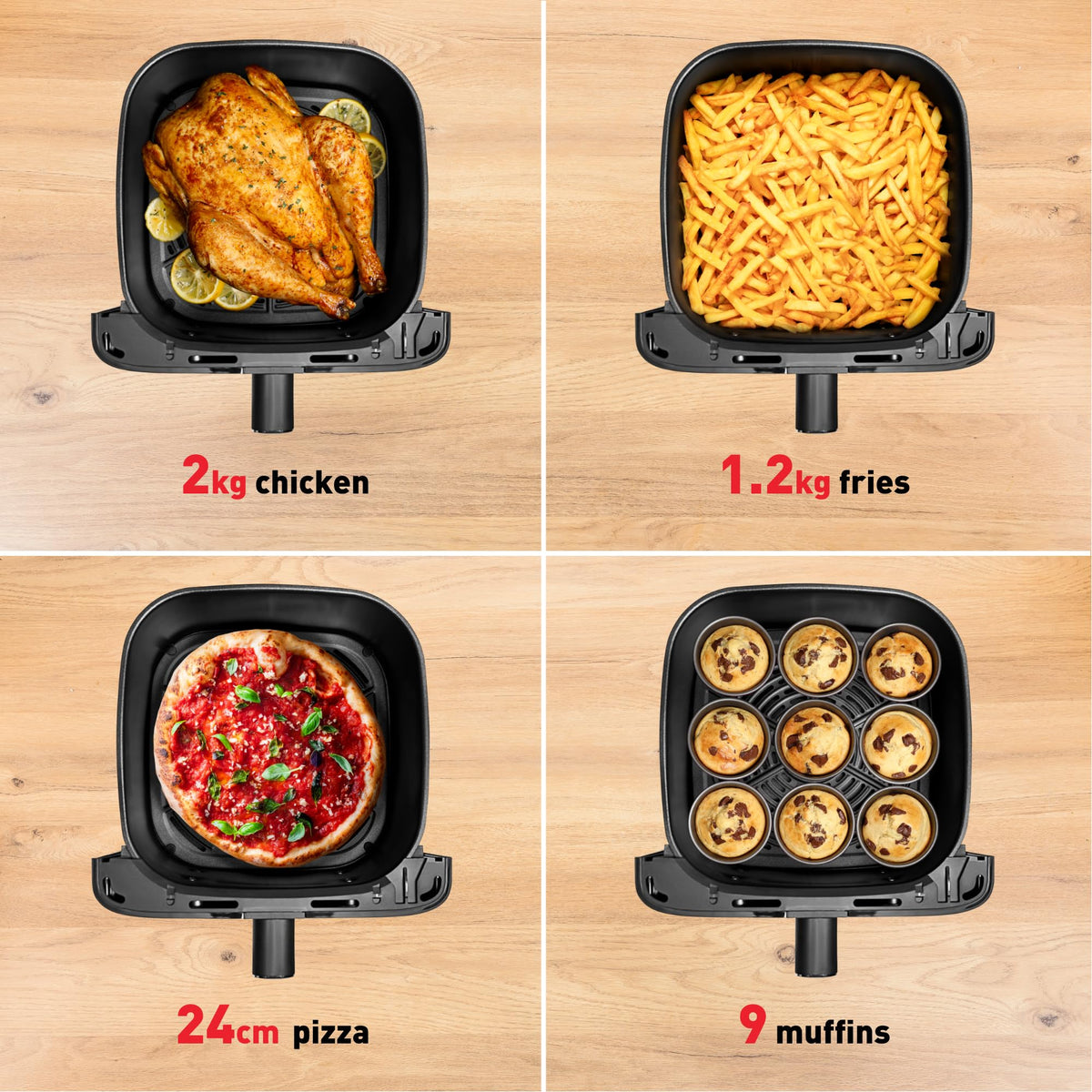 Tefal Easy Fry Mega Air Fryer, 7.5L Capacity (Serves Up to 8), 8 Preset Programs, Compact Design