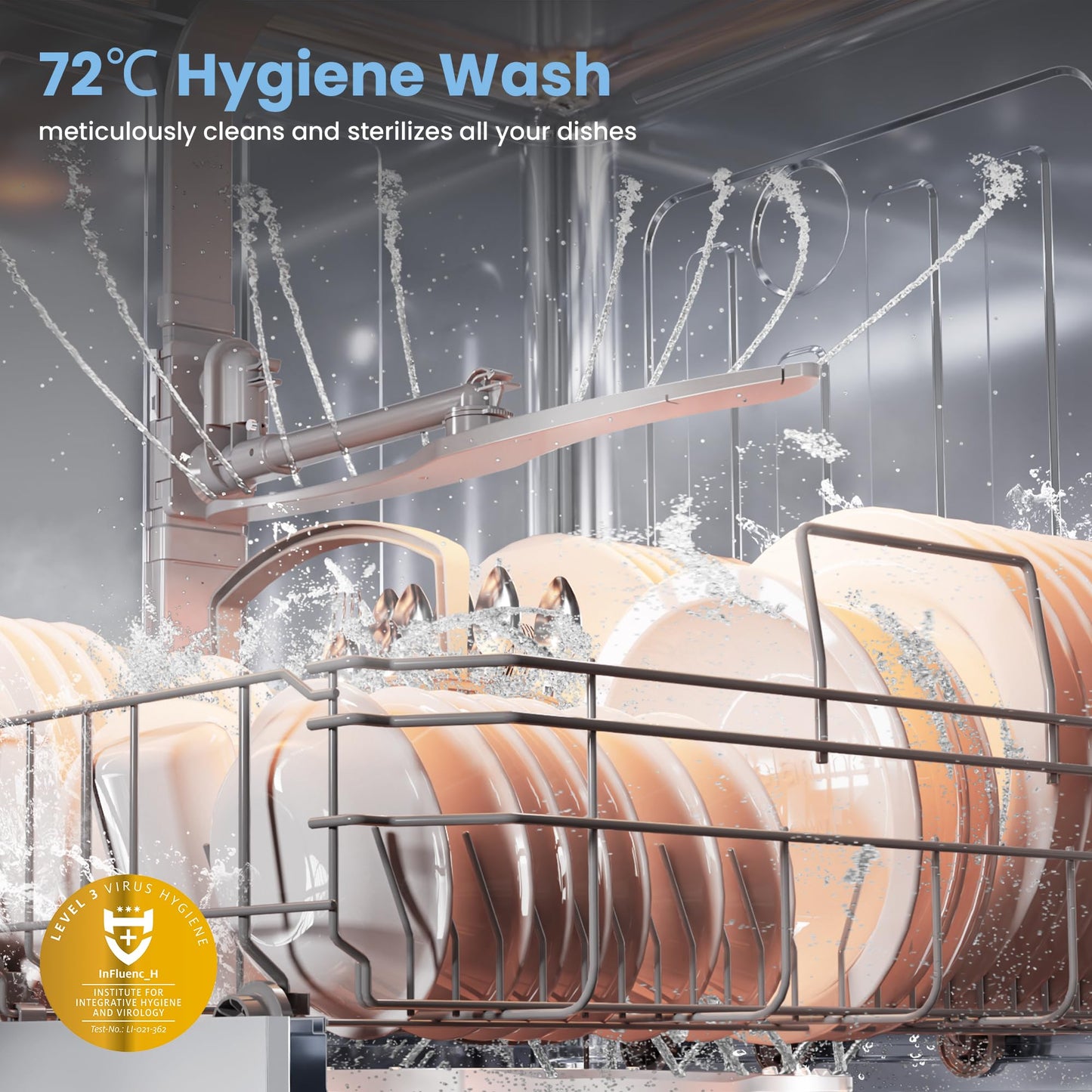 COMFEE' Freestanding Dishwasher CDWEF1034BW-UK 45cm Width, Slimline Dishwasher with 10 place settings