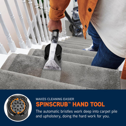 Vax SpinScrub Power Plus Carpet Cleaner Machine, Rug, Upholstery, Car, Stair Upright Shampooer Washer