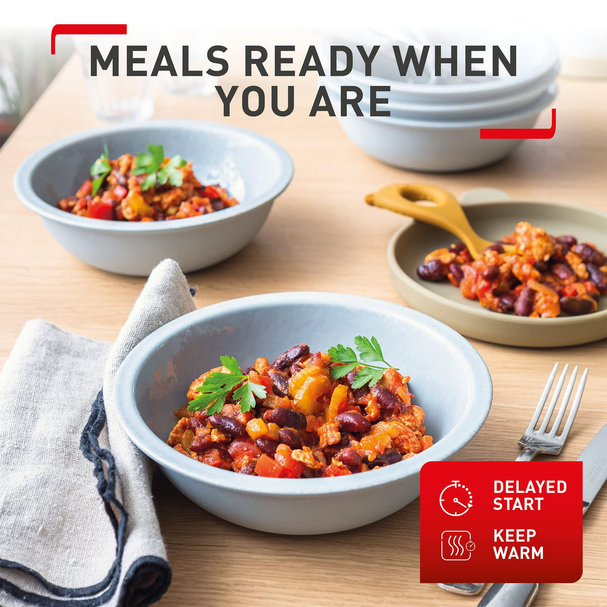 Tefal Turbo Cuisine Electric Pressure Cooker – 10-in-1 Multi-Cooker, 4.8L Capacity, 1000W Power