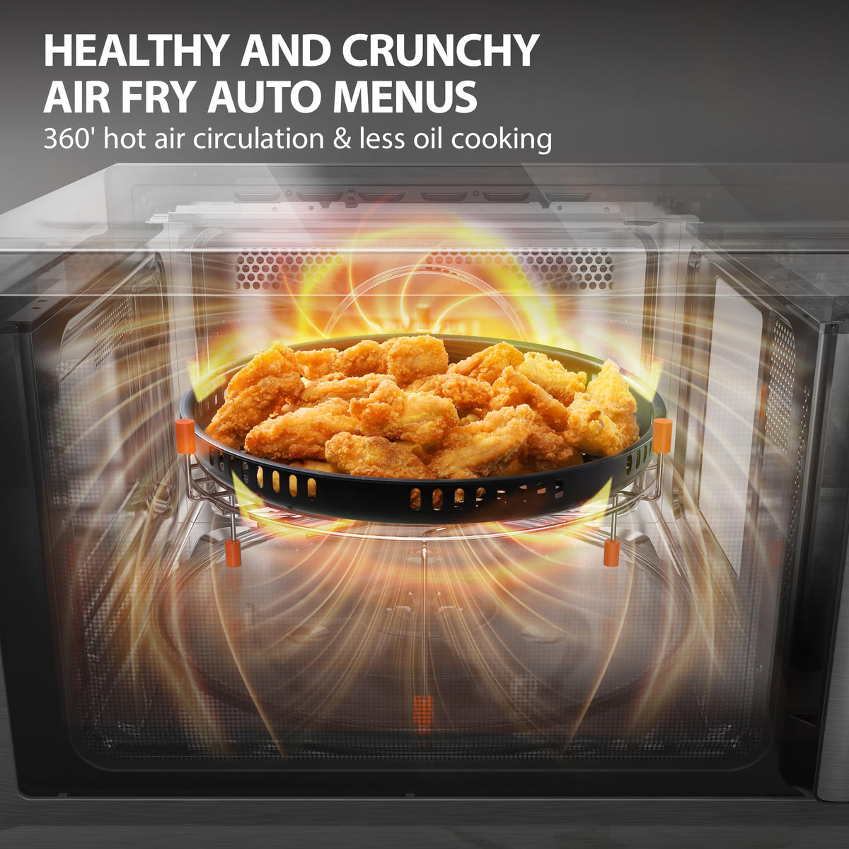 TOSHIBA Air Fry Auto Menu Combo 5-IN-1 26L Countertop Microwave Oven, Broil, Bake, Combi