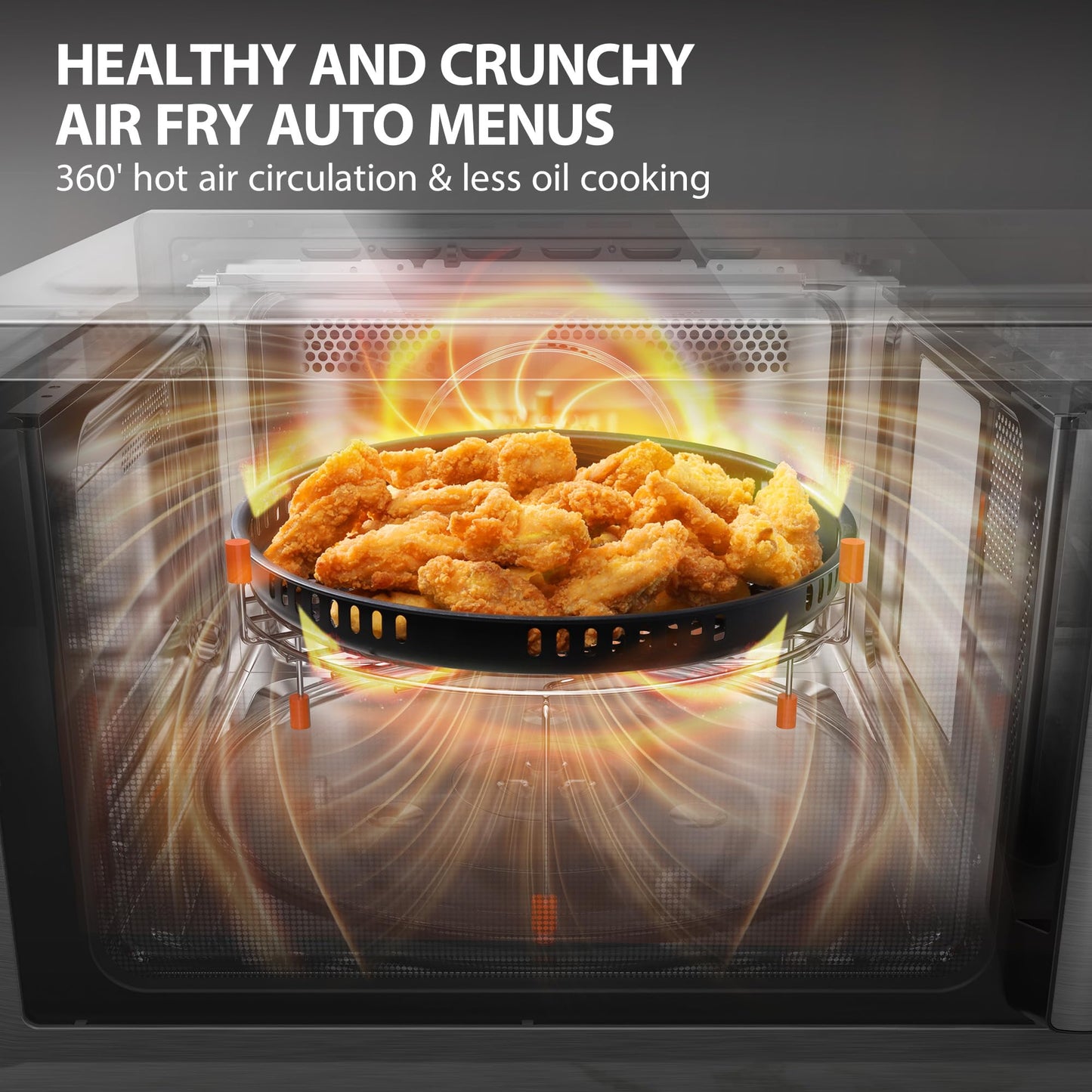 TOSHIBA Air Fry Auto Menu Combo 5-IN-1 26L Countertop Microwave Oven, Broil, Bake, Combi