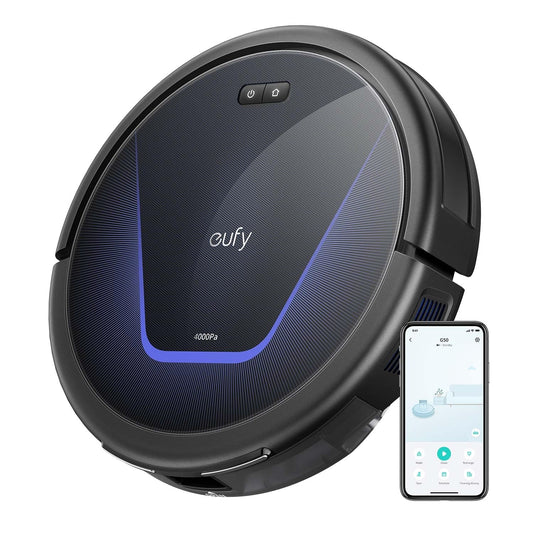 eufy G50 Robot Vacuum Cleaner with 4,000 Pa Strong Suction, Pro-Detangle Comb, Roller Brush