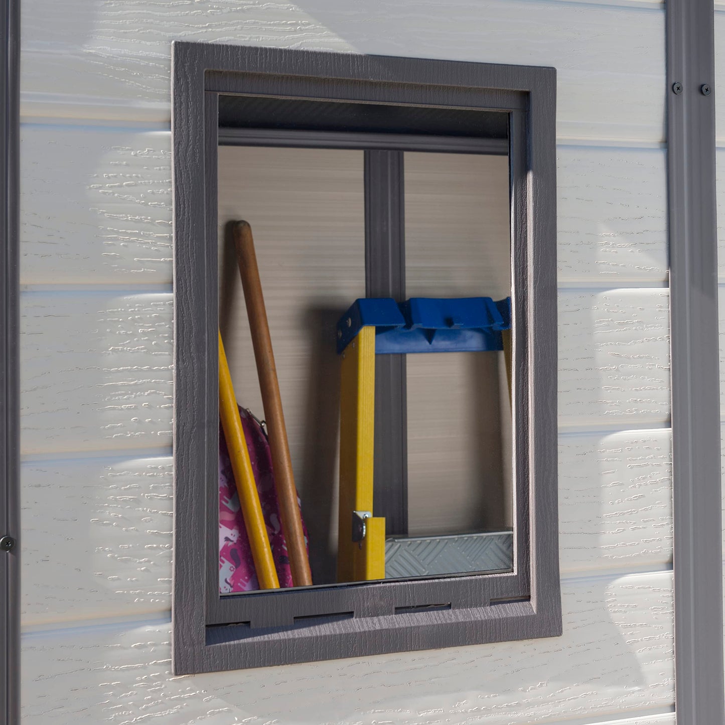 Keter Manor Outdoor Pent Single Door Garden Storage Shed 6 x 4ft Beige Brown Wood Effect