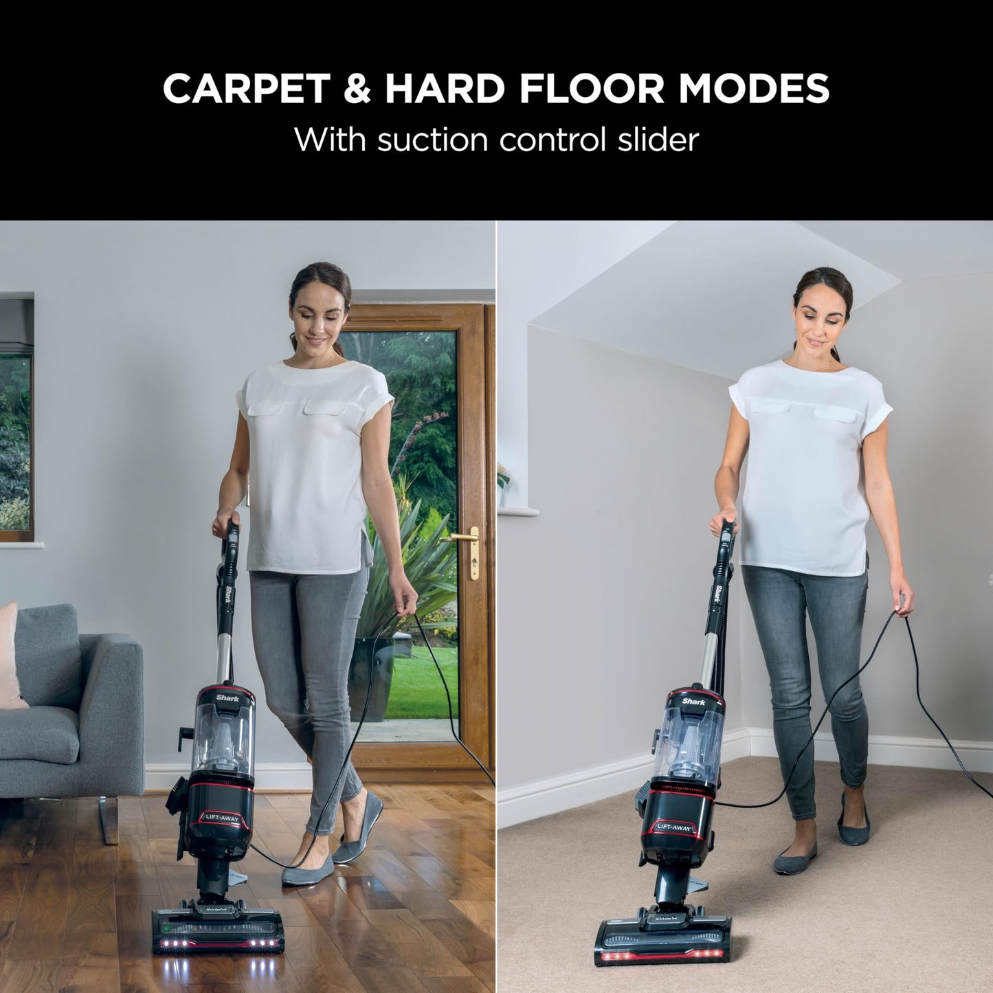 Shark Corded Upright Vacuum Cleaner 1.1L with Lift-Away Technology, Pet Model, LED Headlights